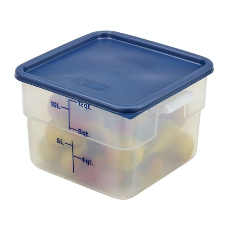 Cambro Cambro - Square Food Container, w/Handles, 12 Quart, 11-1-1-3/4, Translucent, PK6 12SFSPP190